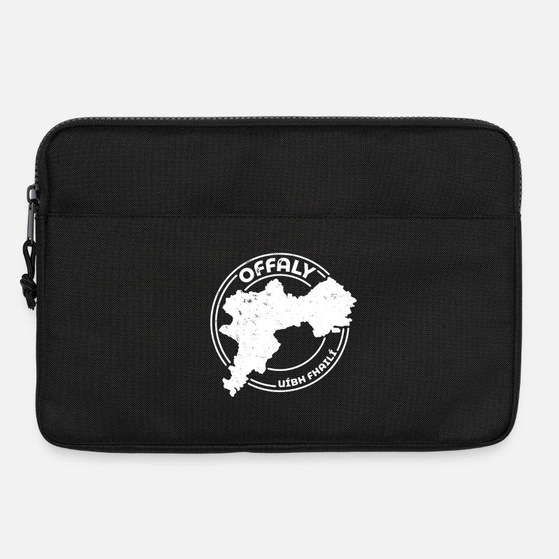Offaly Irlande Comté | Timbre de contour de carte - Sacoche pour ordinateur portable 13 pouces - noir