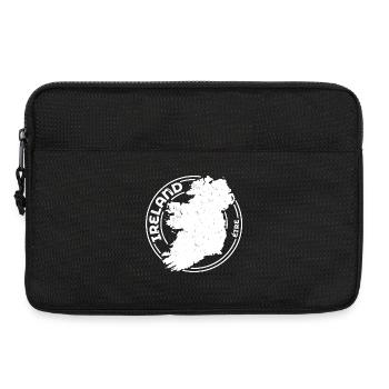 Ireland | Irish Map | Island Outline Stamp Design - Laptop bag 13" - black - Front