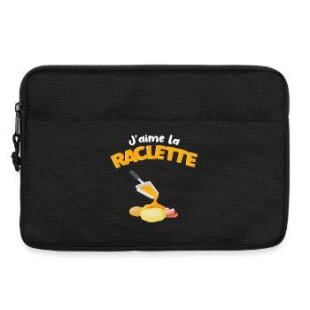 J'aime la raclette Citation drôle Cadeau raclette - Sacoche pour ordinateur portable 13 pouces - noir - Devant