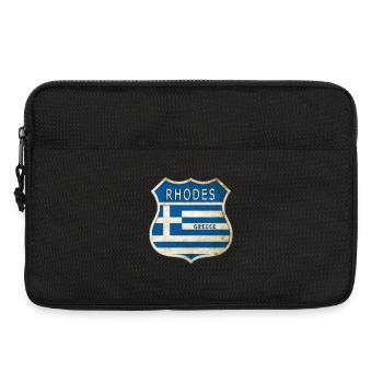 Rhodos Griechenland Wappen Flaggen Design - Laptoptasche 13" - Schwarz - Vorne