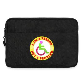 Je suis une personne, pas un problème - Sacoche pour ordinateur portable 13 pouces - noir - Devant