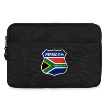 Johannesburg Afrique du Sud Armoiries Drapeaux Design - Sacoche pour ordinateur portable 13 pouces - noir - Devant