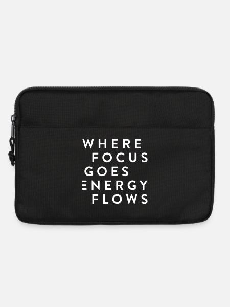 where focus goes energy flows - Laptop bag 13" - black