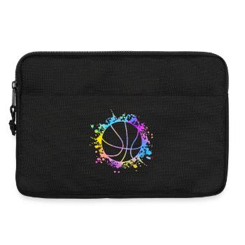 Éclaboussures de peinture de basket-ball - Sacoche pour ordinateur portable 13 pouces - noir - Devant