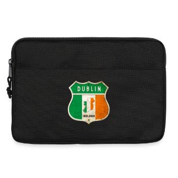 Dublin Irlande Armoiries Drapeaux Design - Sacoche pour ordinateur portable 13 pouces - noir - Devant