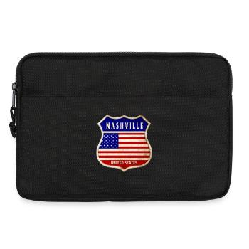 Nashville USA United States Coat of Arms Flags - Laptop bag 13" - black - Front