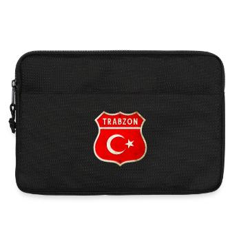 Trabzon Turkey flag coat of arms - Laptop bag 13" - black - Front