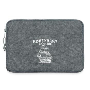København Segelschiff Silhouette - Laptoptasche 13" - Grau meliert - Vorne