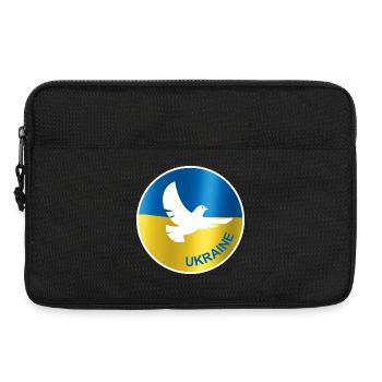 Drapeau de la colombe de la paix de l’Ukraine - Sacoche pour ordinateur portable 13 pouces - noir - Devant