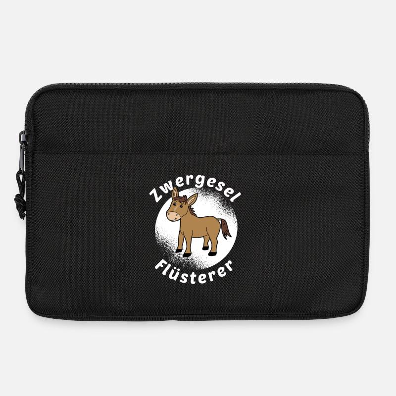 Zwergesel Flüsterer Miniesel Esel Muli Geschenk - Laptoptasche 13" - Schwarz