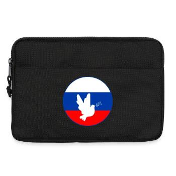 Russland Fahne Taube - Laptoptasche 13" - Schwarz - Vorne