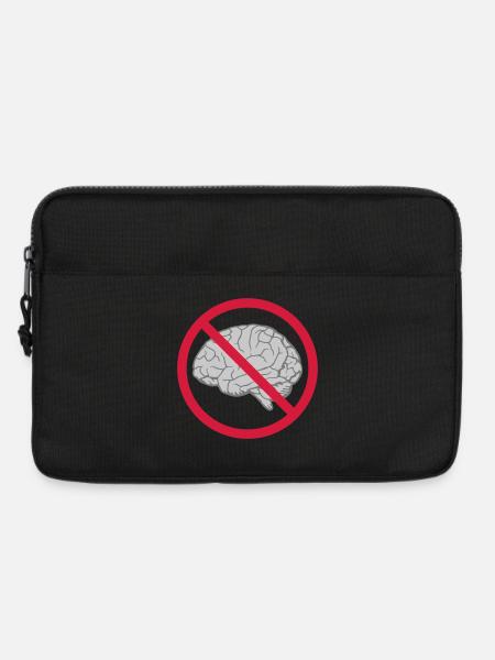 Gehirn verboten Schild - Laptoptasche 13" - Schwarz