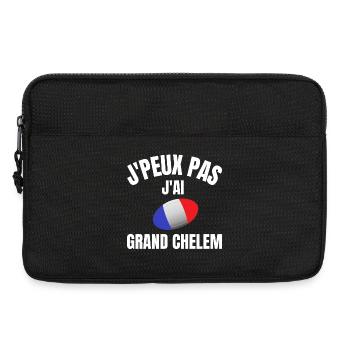 rugby, rugby sport, grand chelem - Sacoche pour ordinateur portable 13 pouces - noir - Devant