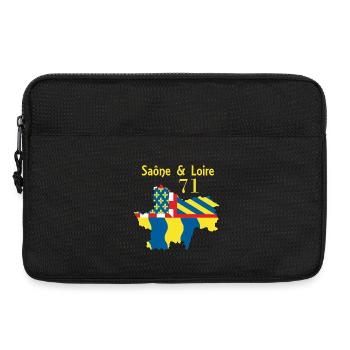 Saône et Loire - Sacoche pour ordinateur portable 13 pouces - noir - Devant