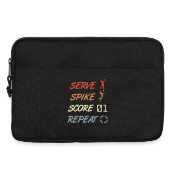 Lustiges Volleyball Zitat - Laptoptasche 13" - Schwarz - Vorne