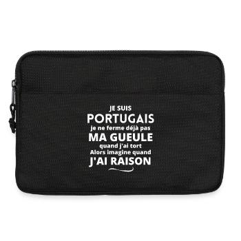 Portugal, Portugal humour, je suis portugais - Sacoche pour ordinateur portable 13 pouces - noir - Devant