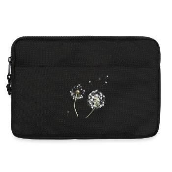 White dandelion silhouette - Laptop bag 13" - black - Front