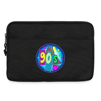 Années 90 - Décennie années quatre-vingt-dix - années 90 - 90 - Sacoche pour ordinateur portable 13 pouces - noir - Devant