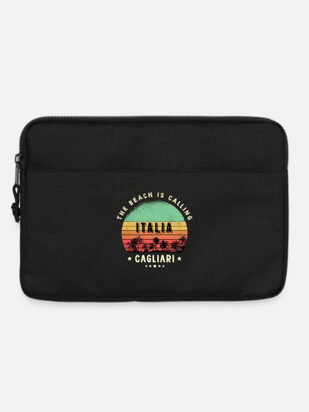 Cagliari Italien Strand Design - Laptoptasche 13" - Schwarz