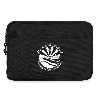 Bring mich ans Meer, lustiger Spruch mit Design - Laptoptasche 13" - Schwarz - Vorne