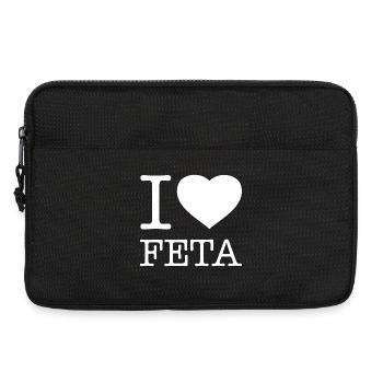 I LOVE FETA - Laptoptasche 13" - Schwarz - Vorne