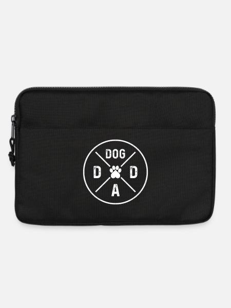 Dog Dad Hunde Papa Herz Pfote Hund Hundepapa - Laptoptasche 13" - Schwarz