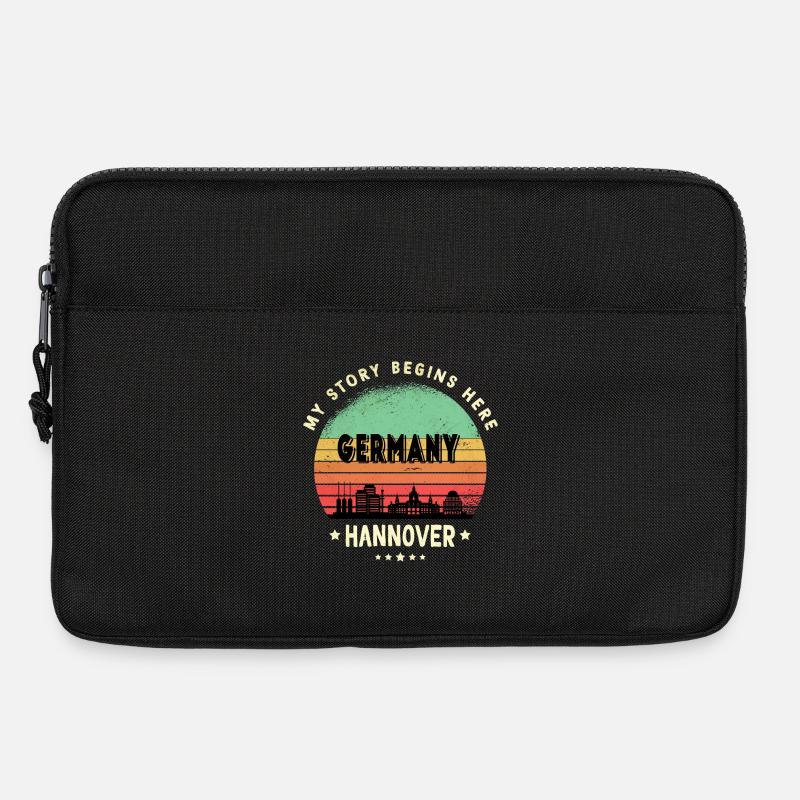 Hannover Deutschland Skyline Design - Laptoptasche 13" - Schwarz