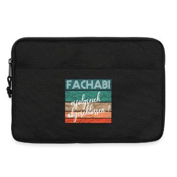 Fachabitur Fachabi Schulabschluss Geschenk - Laptoptasche 13" - Schwarz - Vorne
