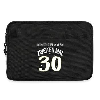Geburtstag 60 Jahre Frau 2. mal 30 Geschenk - Laptoptasche 13" - Schwarz - Vorne