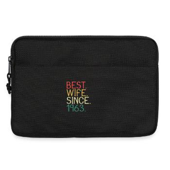 Meilleure épouse depuis 1963 - Cadeau d’anniversaire - Sacoche pour ordinateur portable 13 pouces - noir - Devant