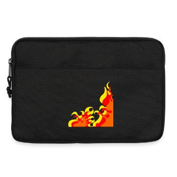 flammen Eckmuster, cooles naturmuster, beliebt - Laptoptasche 13" - Schwarz - Vorne