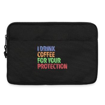 Caffeine Coffee Humorous Statement Coffee Lovers - Laptop bag 13" - black - Front