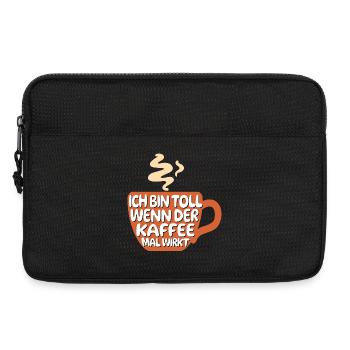 Cool Statement Kaffee Koffein Kaffeeliebhaber - Laptoptasche 13" - Schwarz - Vorne