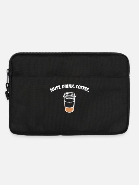 Caffeine Coffee Lovers Coffee Drink Statement - Laptop bag 13" - black