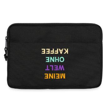 Kaffeeliebhaber Lustig Koffein Kaffee Statement - Laptoptasche 13" - Schwarz - Vorne