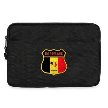 Roulers Belgique Armoiries Drapeaux Design - Sacoche pour ordinateur portable 13 pouces - noir - Devant