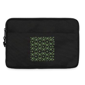 St Patrick´s Day, Kleeblätter Muster - Laptoptasche 13" - Schwarz - Vorne