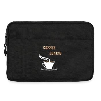kaffeeliebhaber, coffeejunkie, kaffeesüchtig - Laptoptasche 13" - Schwarz - Vorne