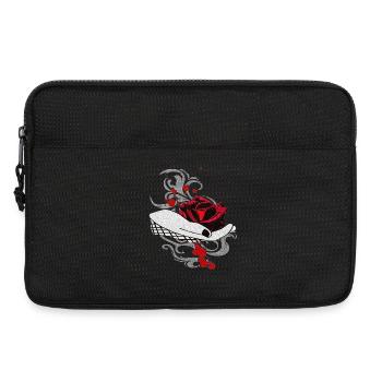 Tribals, Hände, Rosenblüte, Blutflecken - Laptoptasche 13" - Schwarz - Vorne