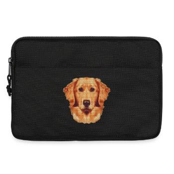 Gesicht Goldenretriever, hunderassen, süßes Hunde - Laptoptasche 13" - Schwarz - Vorne