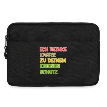Kaffeeliebhaber Humorvoll Kaffee Trinken Statement - Laptoptasche 13" - Schwarz - Vorne
