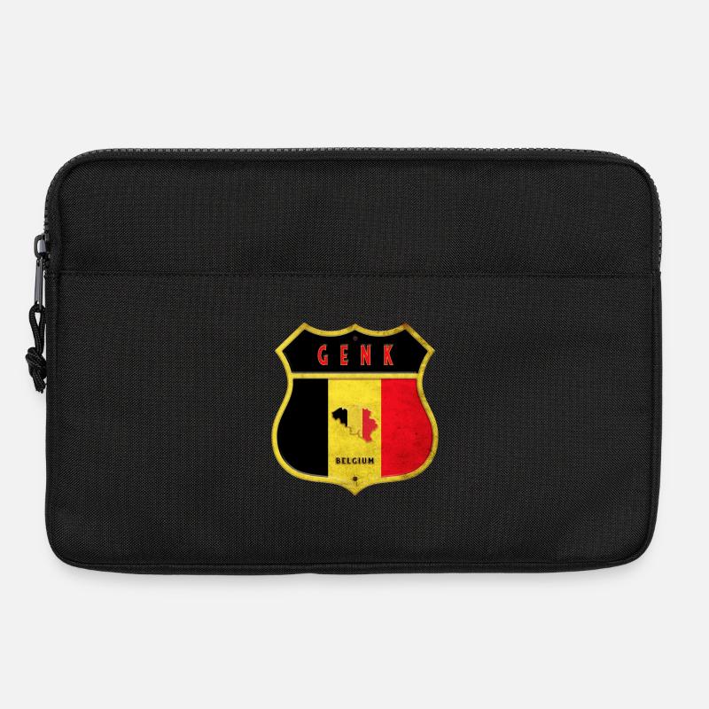 Genk Belgien Wappen Flaggen Design - Laptoptasche 13" - Schwarz