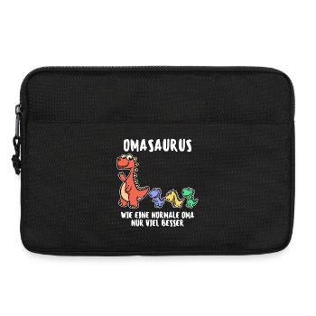 Dinosaurier Statement Oma Großmutter Alte Frau - Laptoptasche 13" - Schwarz - Vorne