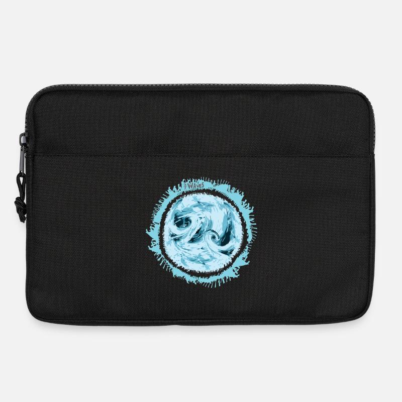 Stürmischer Wasserwirbel Design - Laptoptasche 13" - Schwarz