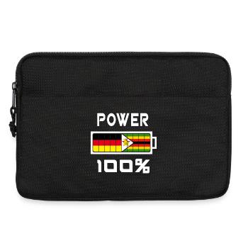 100 Power Deutschland Simbabwe - Laptoptasche 13" - Schwarz - Vorne