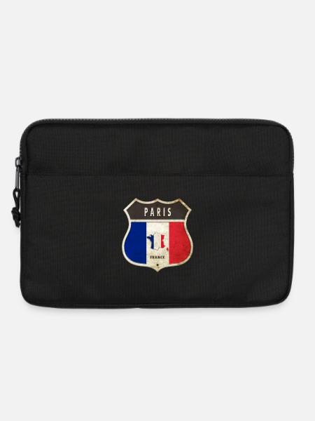 Paris Frankreich Wappen Flaggen Design - Laptoptasche 13" - Schwarz
