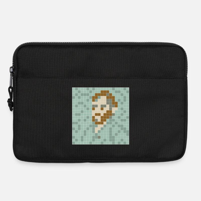 Van Gogh - Self portrait - PixelArt-Selbstporträt - Laptoptasche 13" - Schwarz