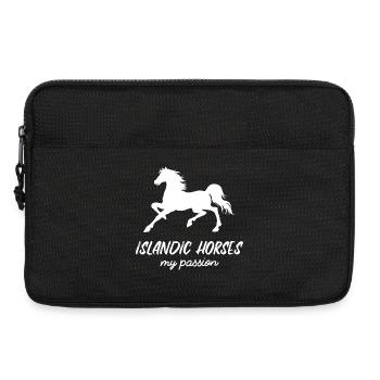 Haflinger Pferde Galopp Islandpferde Statement - Laptoptasche 13" - Schwarz - Vorne