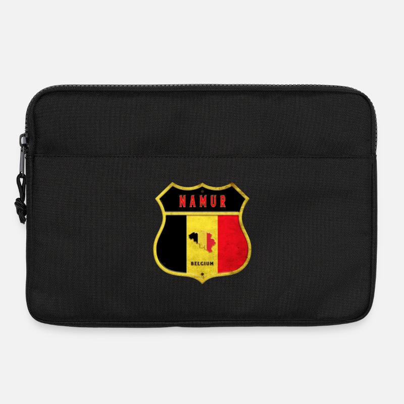 Namur Belgien Wappen Flaggen Design - Laptoptasche 13" - Schwarz