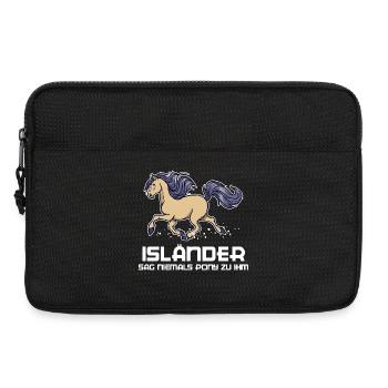 Pony Statement Islandpferde Pferde Pferdeliebe - Laptoptasche 13" - Schwarz - Vorne